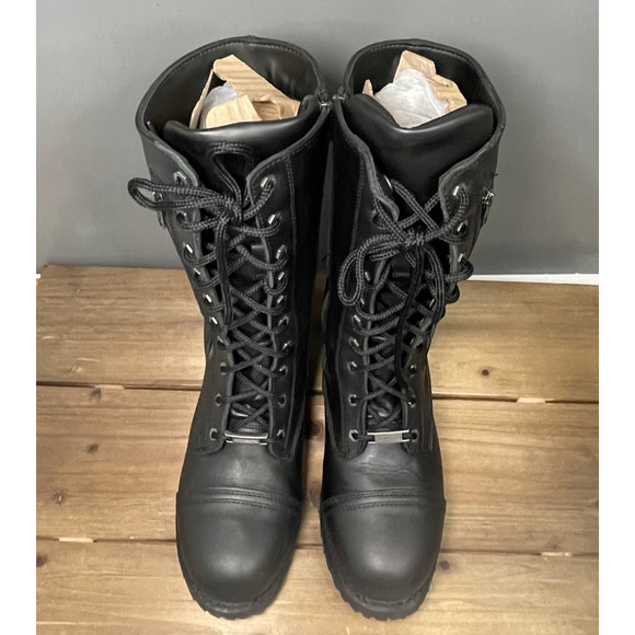 Milwaukee Leather Men\'s Tactical Lace Up Boots Size 10.5 Black Motorcycle 9069 main image 16